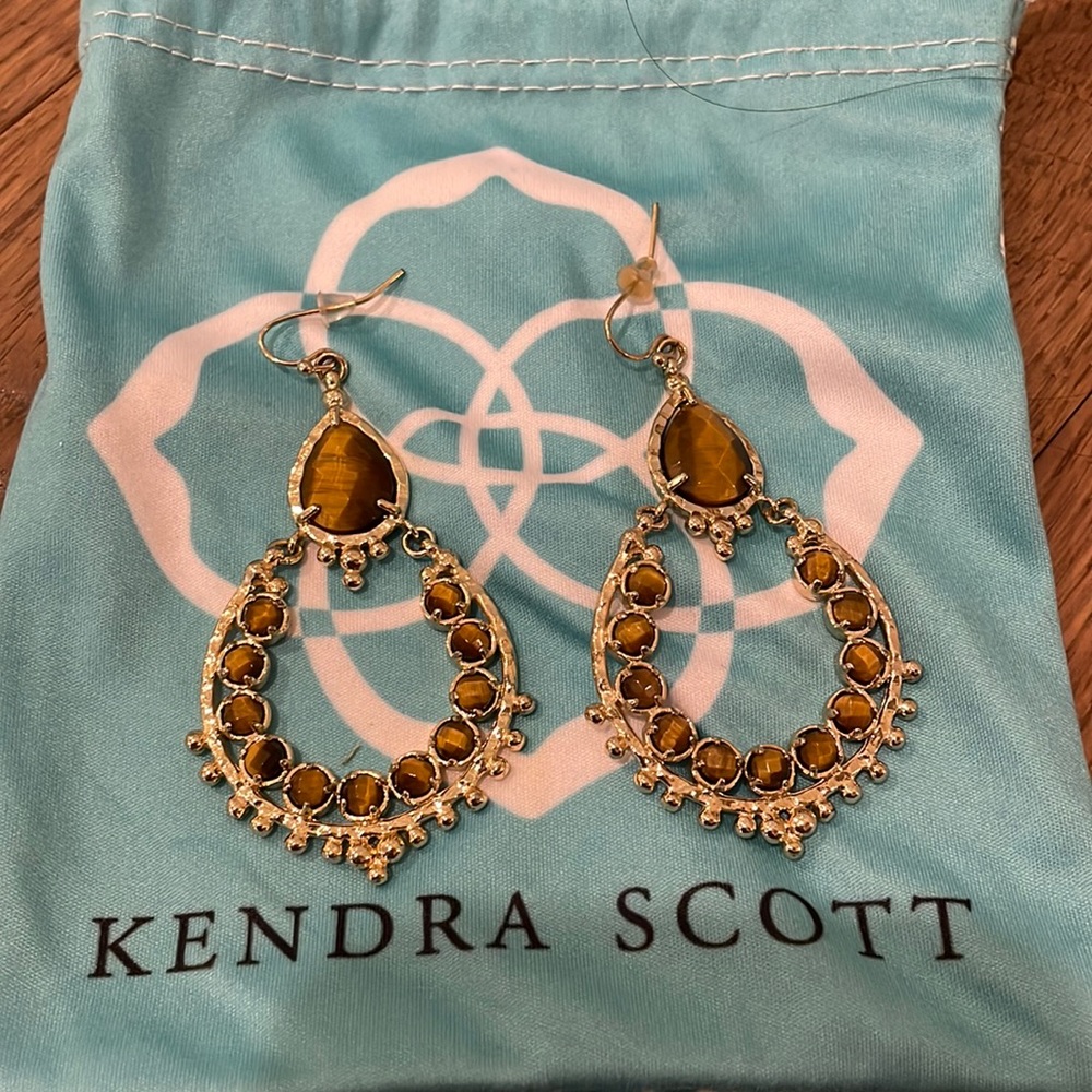 Vintage Tiger Eye Gala Kendra Scott Earrings